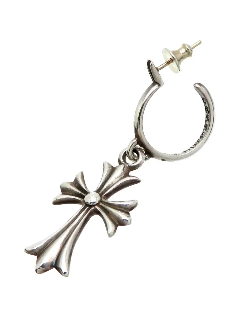 cross hoop earring
