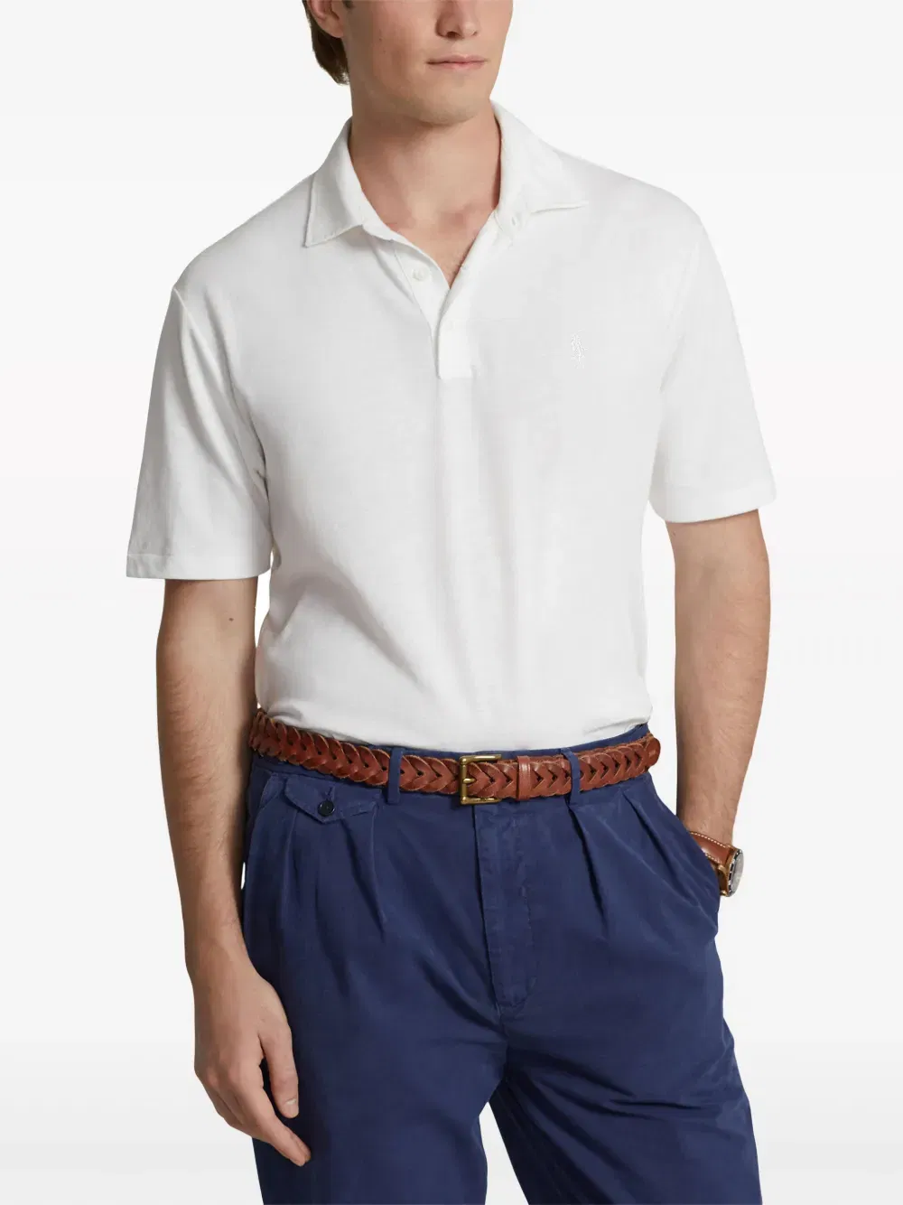 Polo Pony-embroidered short-sleeve polo shirt