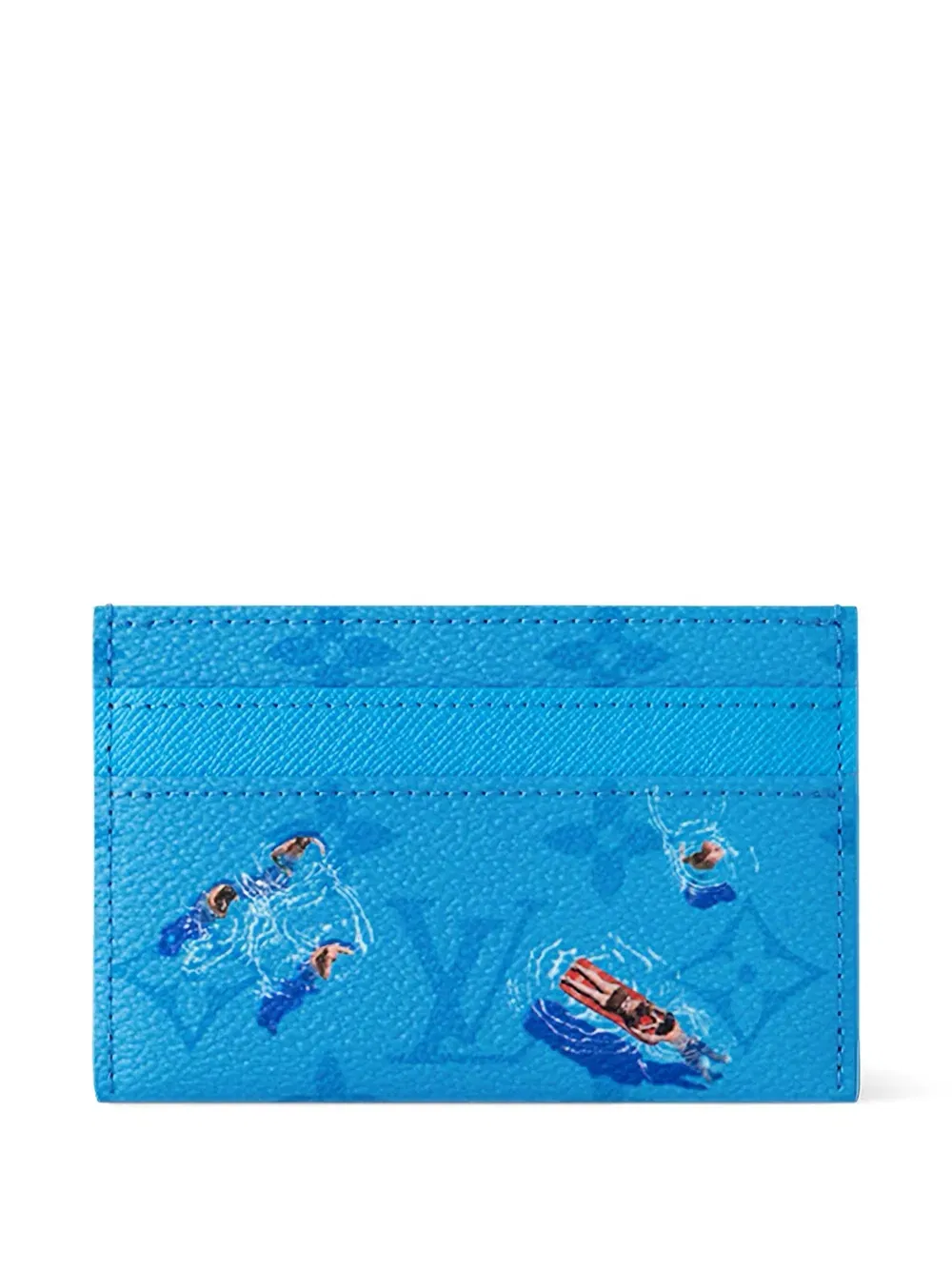 monogram double card holder