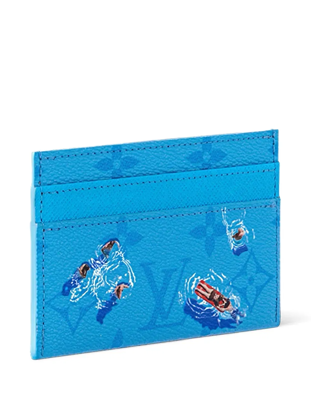 monogram double card holder