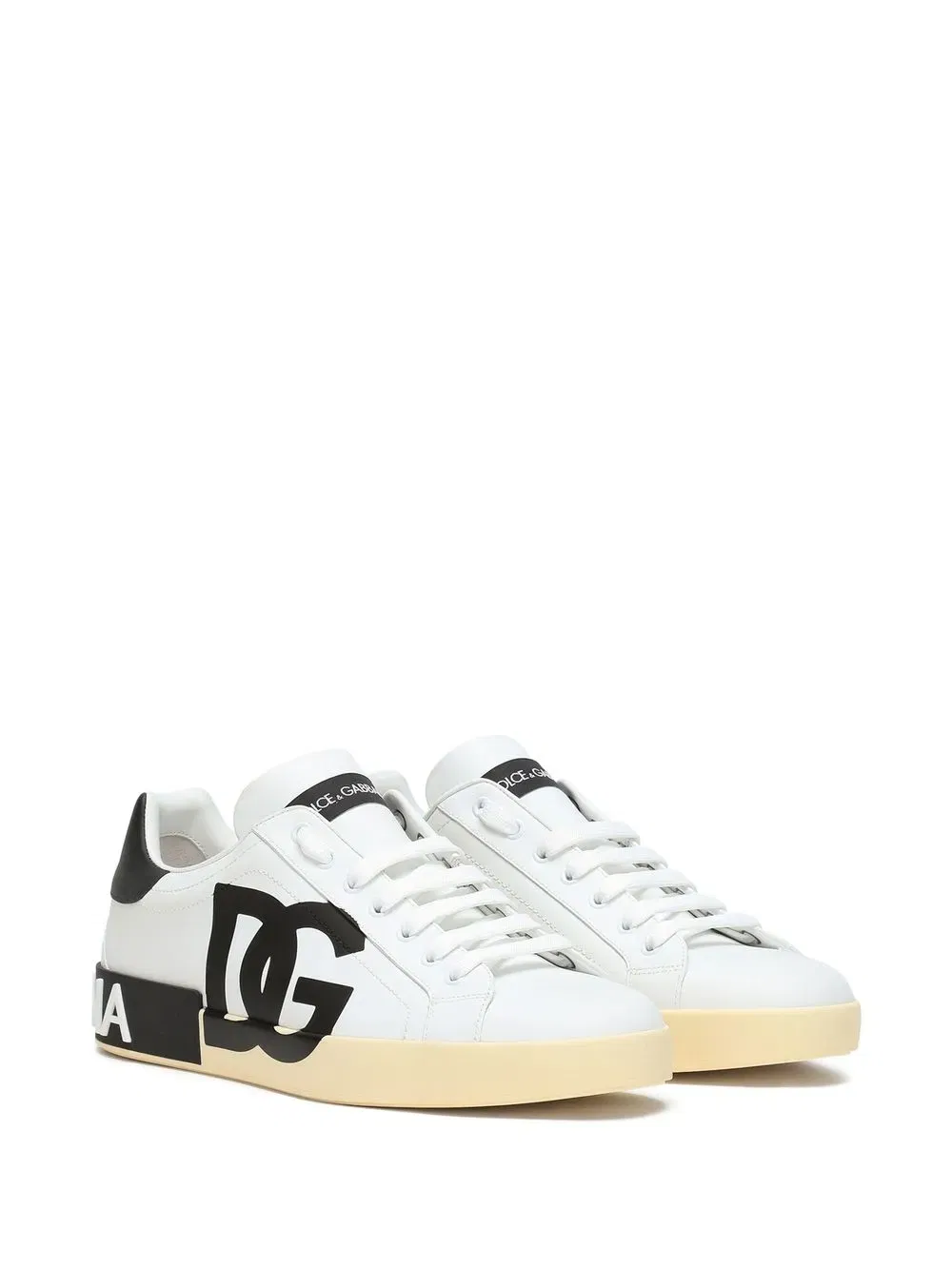 Portofino logo-print leather sneakers