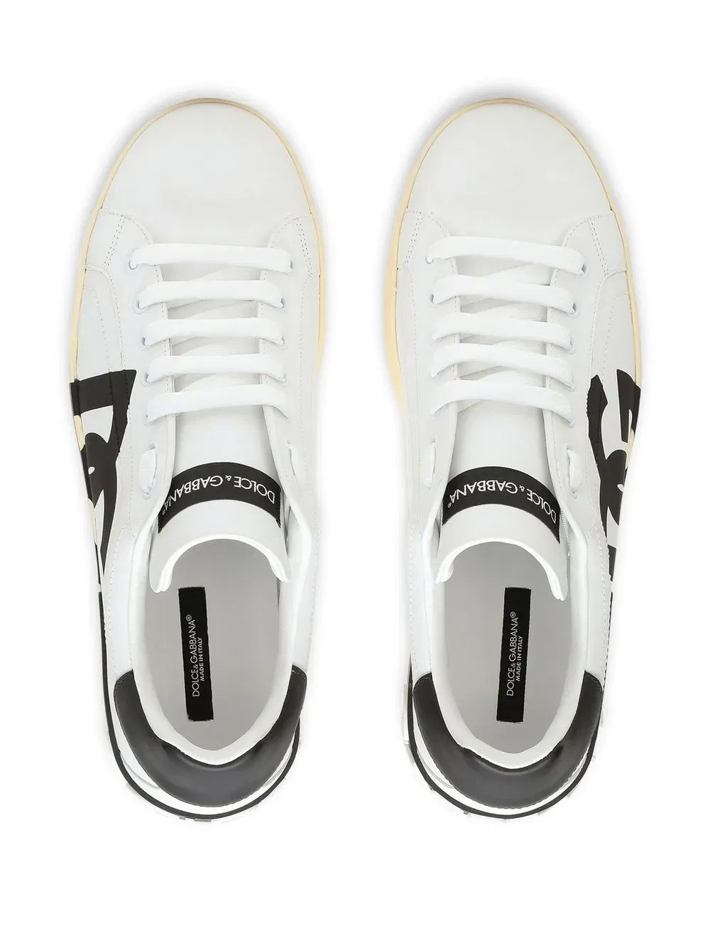 Portofino logo-print leather sneakers