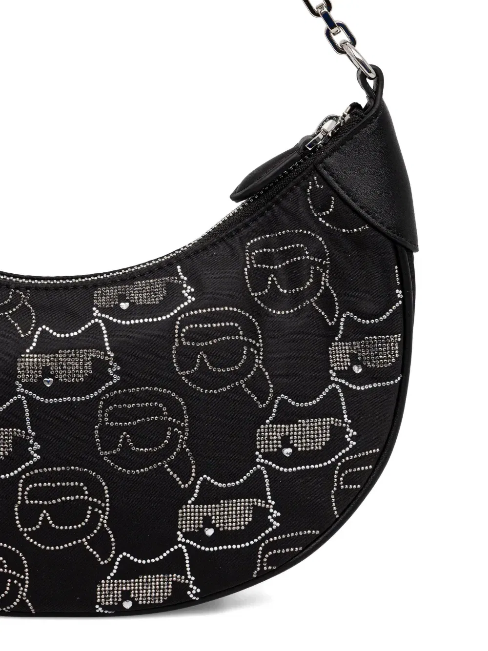 rhinestone-embellished shoulder bag