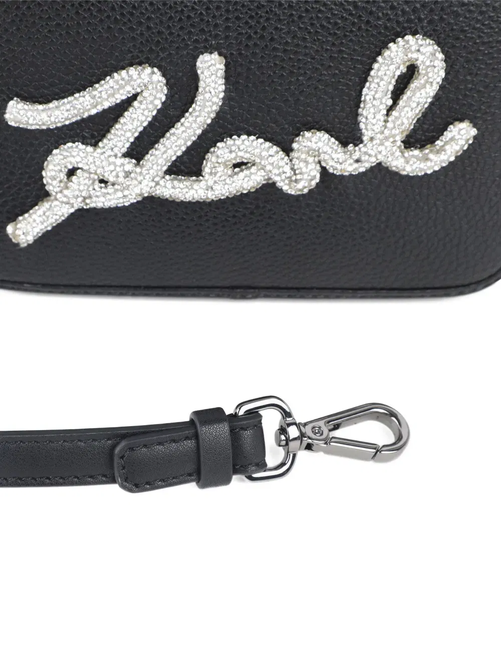rhinestone-embellished shoulder bag