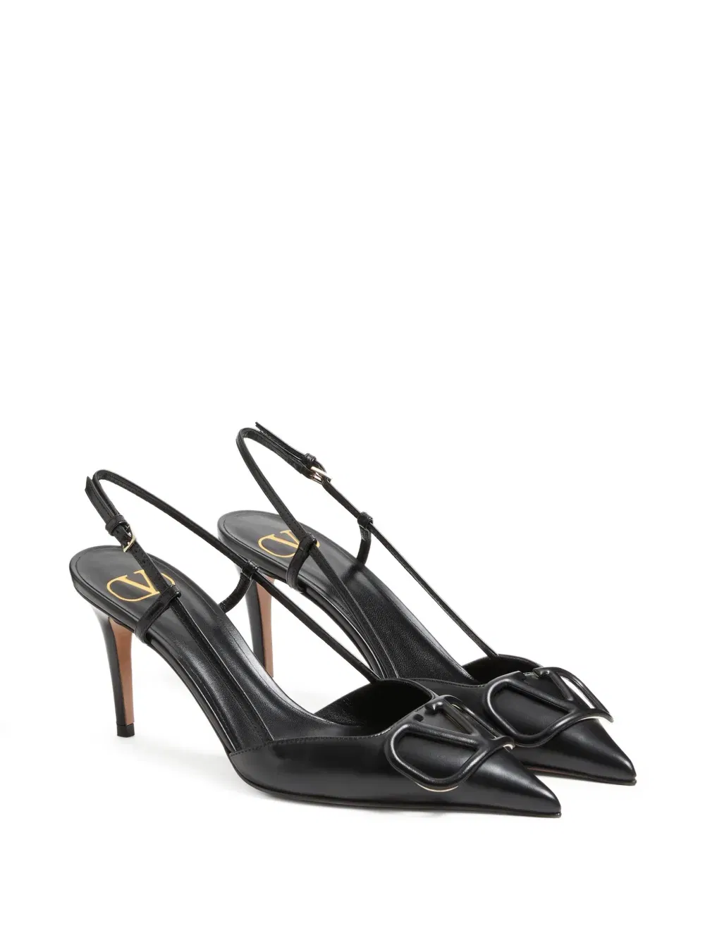 80mm VLogo Signature slingback pumps