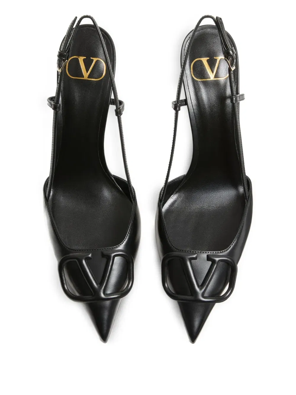 80mm VLogo Signature slingback pumps