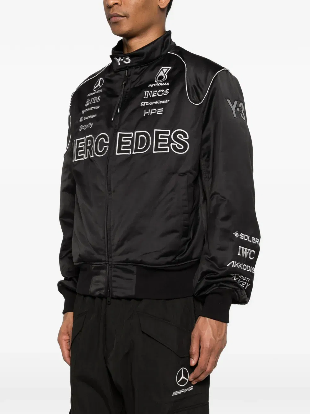 x Mercedes-AMG Petronas F1 logo-detail bomber jacket