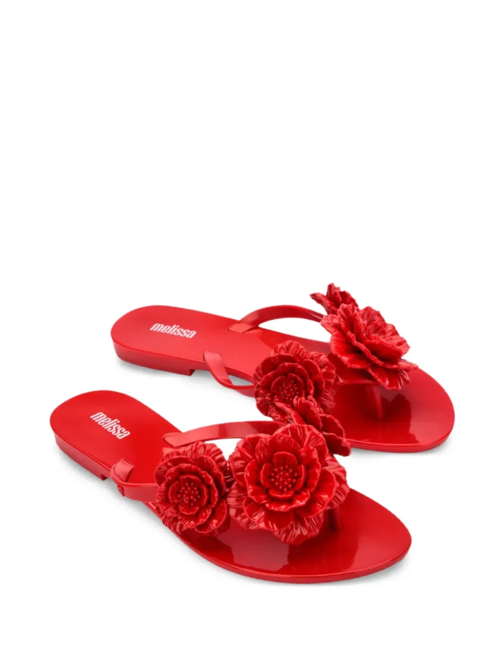 Harmonic Springtime floral-embellished flip flops