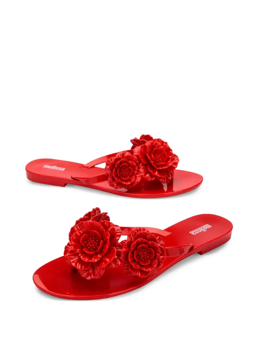 Harmonic Springtime floral-embellished flip flops