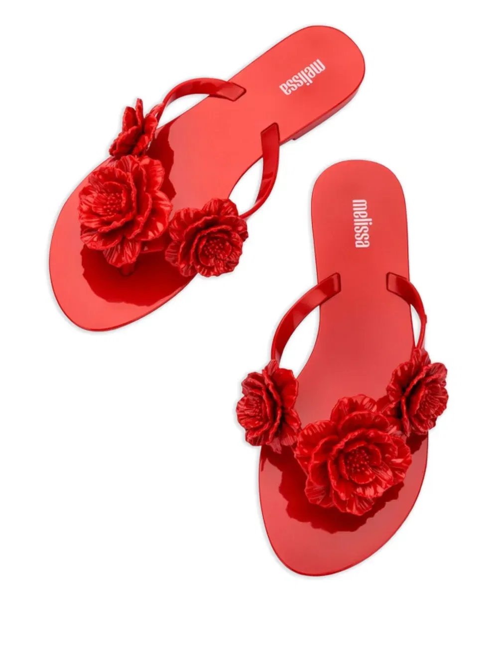 Harmonic Springtime floral-embellished flip flops