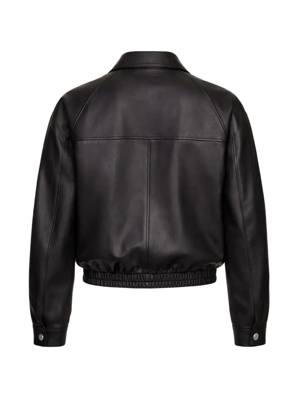 zipped leather jacket