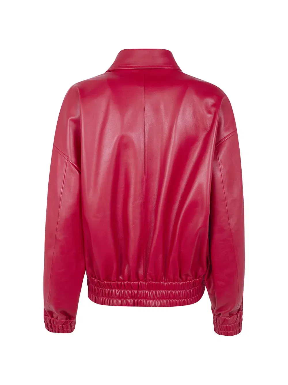 zipped leather jacket