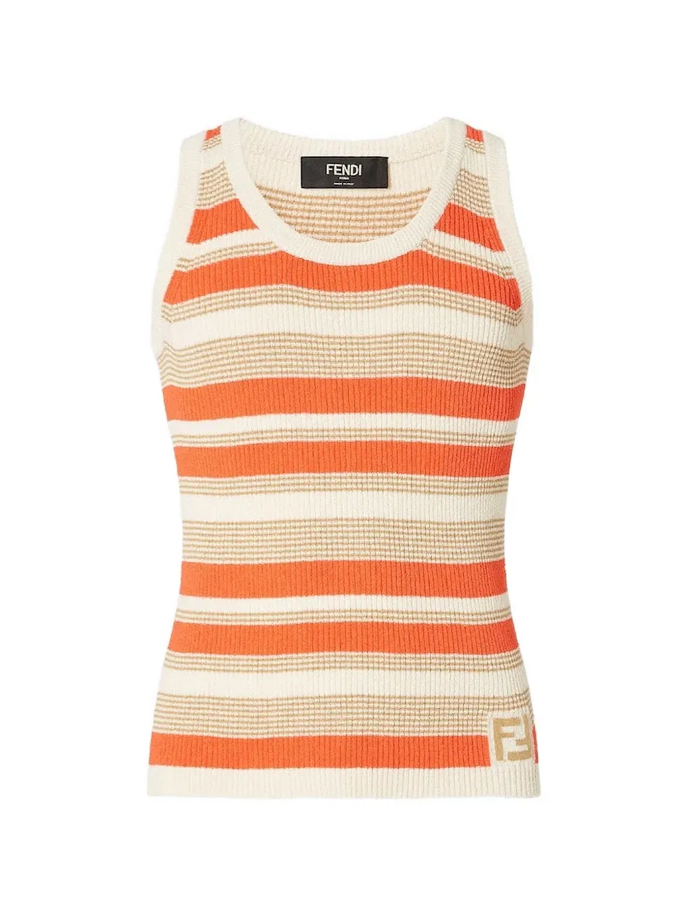 striped logo vest
