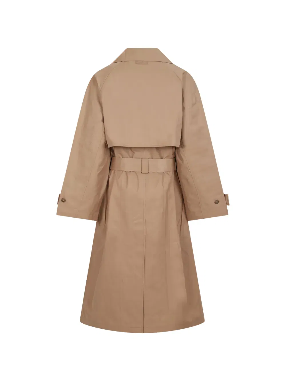 double-breasted belted trench coat