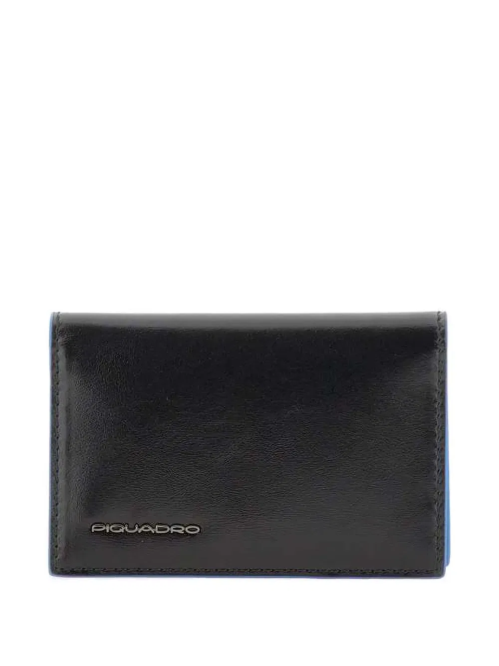 logo-plaque leather wallet