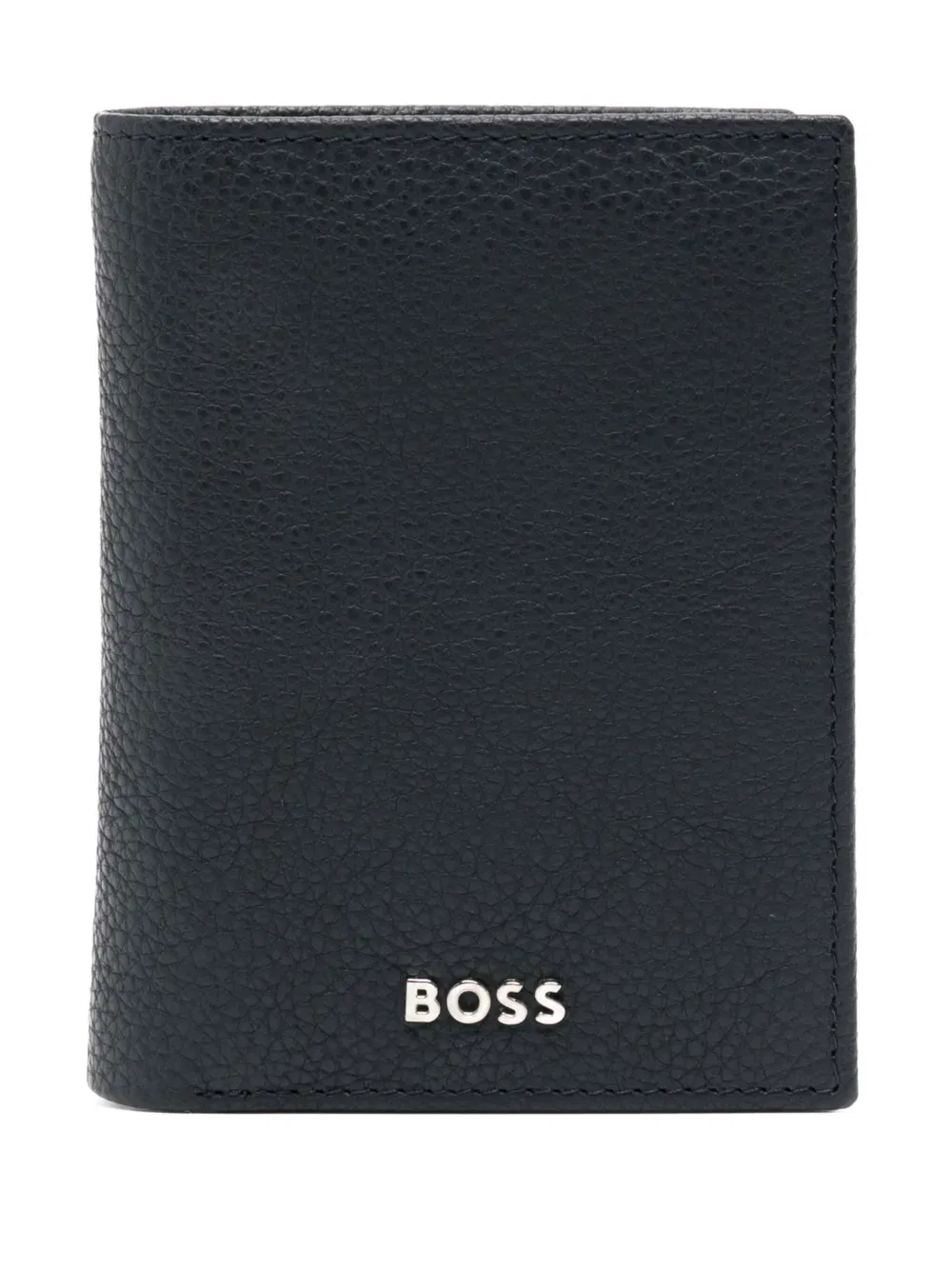 logo-plaque leather wallet