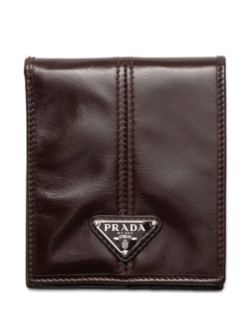 logo-plaque leather wallet