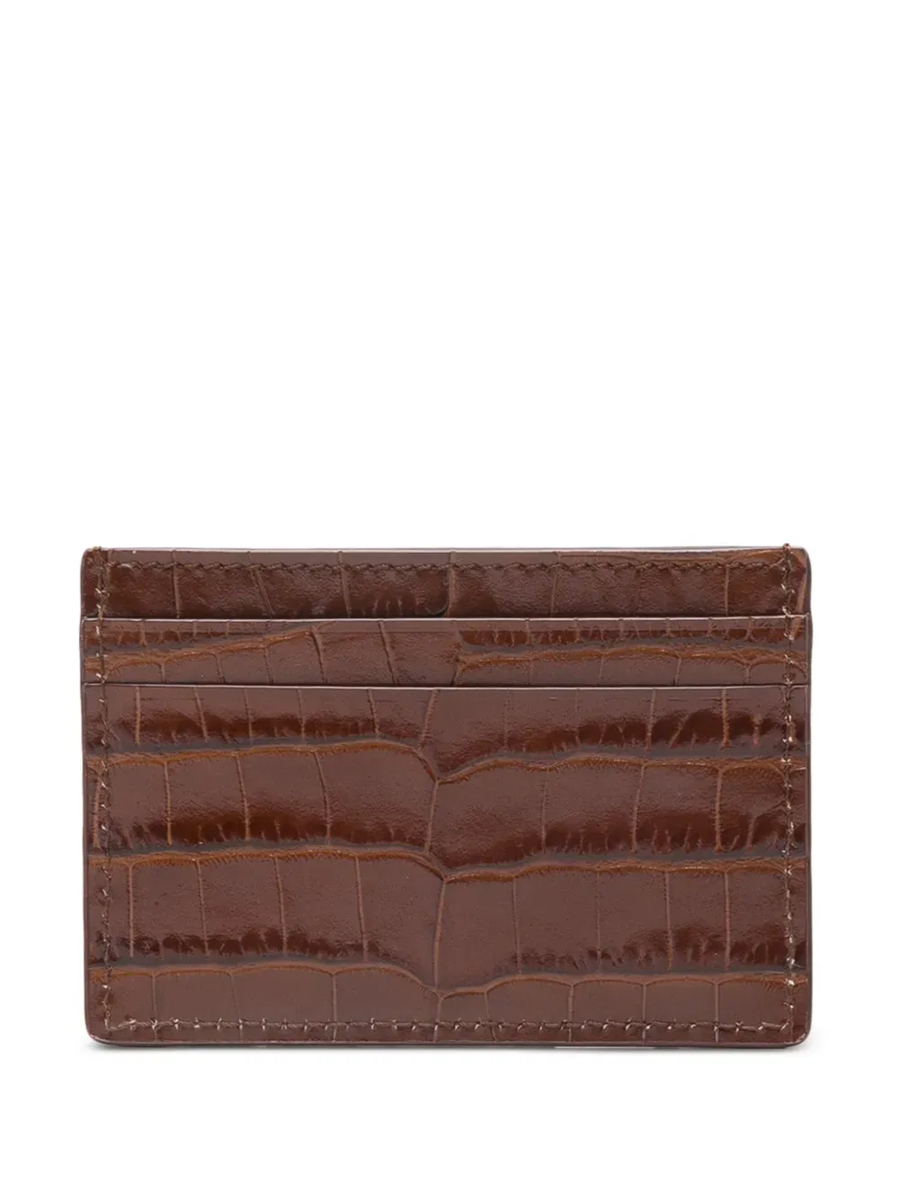 crocodile-embossed card holder
