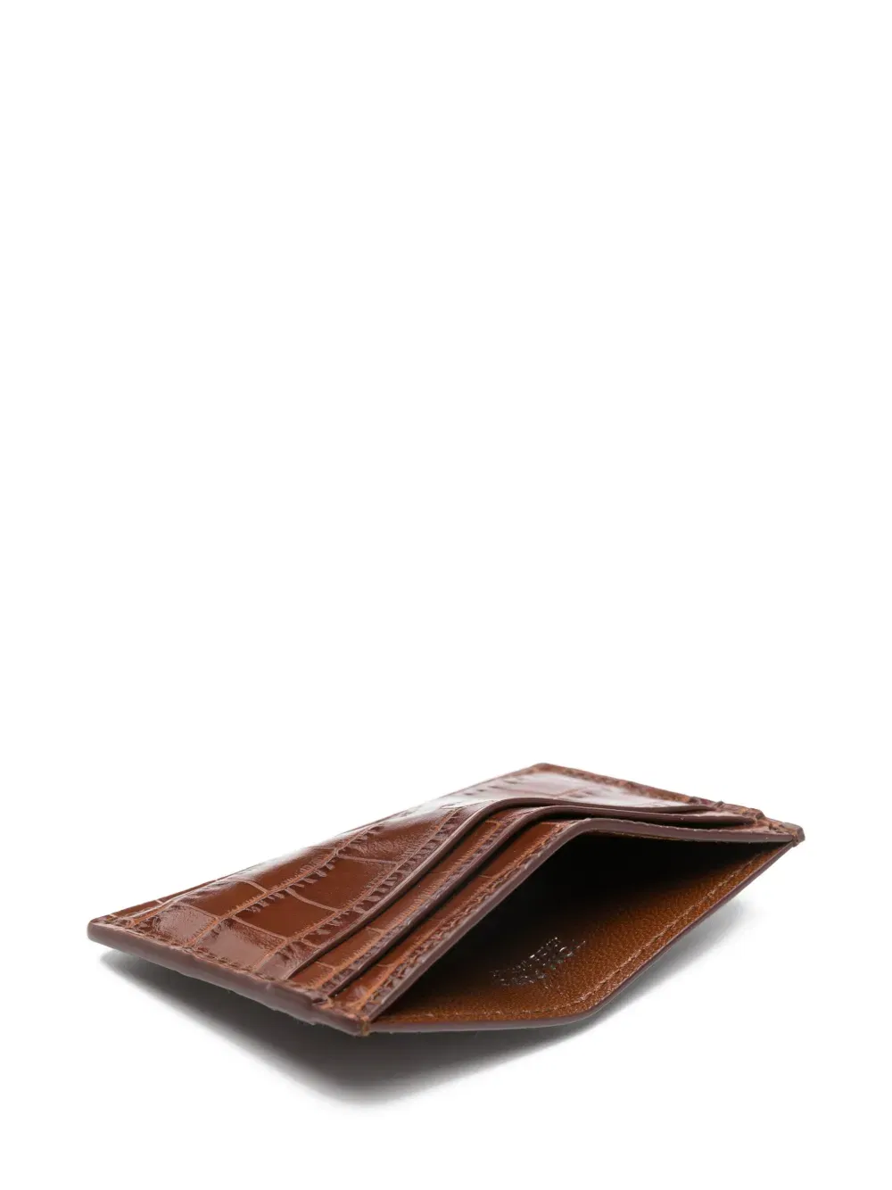 crocodile-embossed card holder