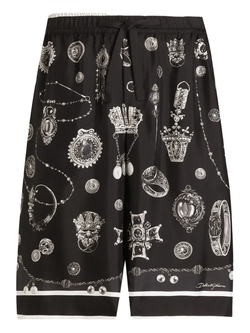 jewellery-print drawstring shorts