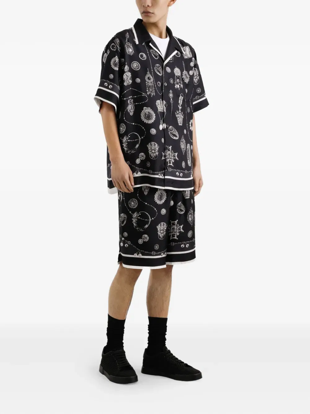 jewellery-print drawstring shorts