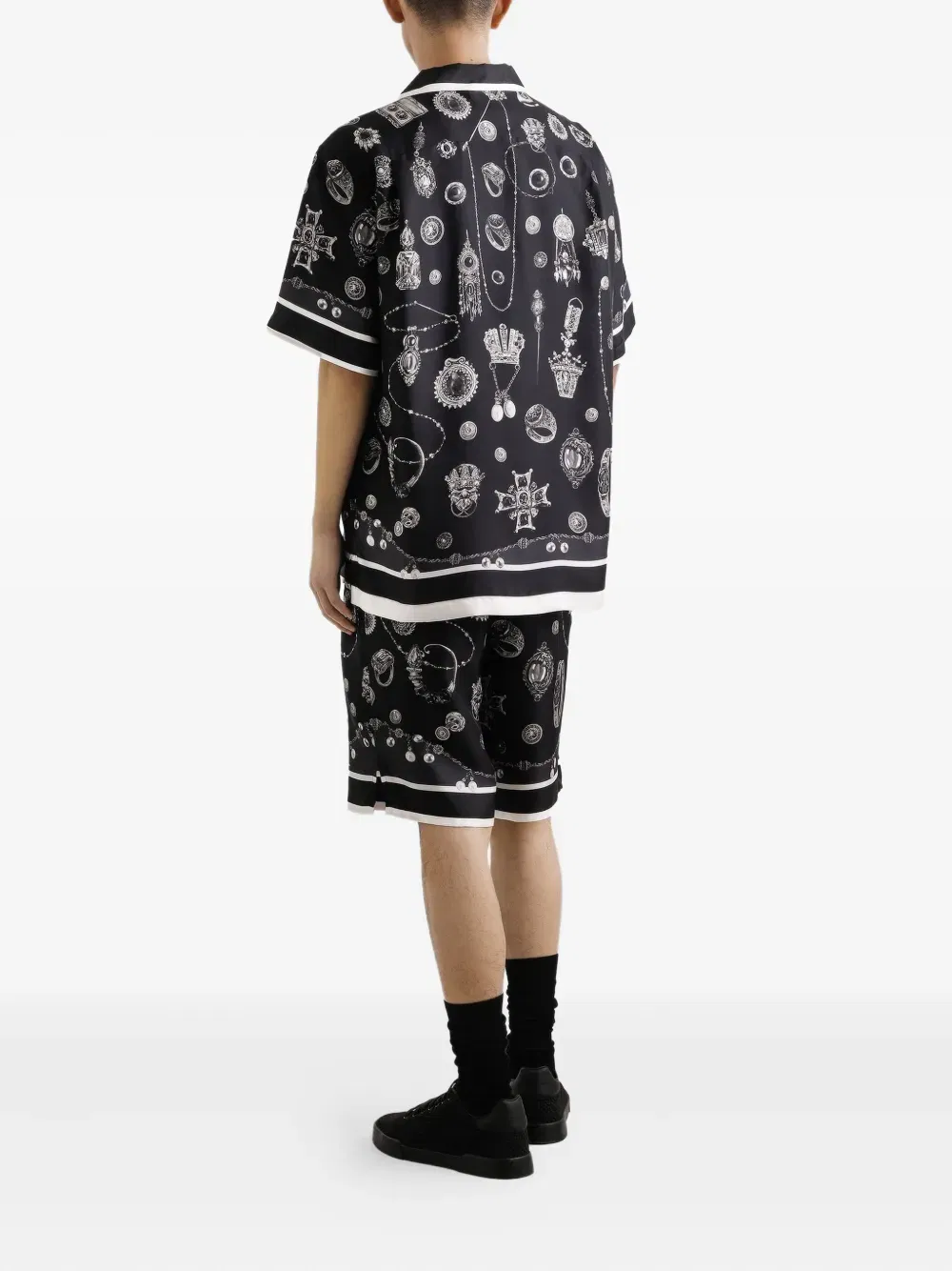 jewellery-print drawstring shorts