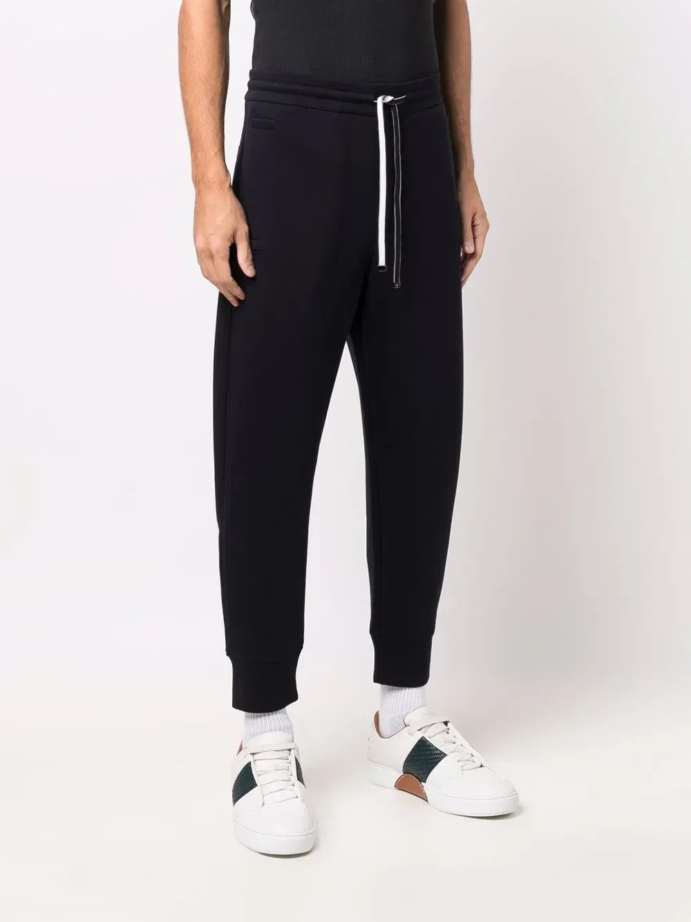 tapered-leg solid trackpants