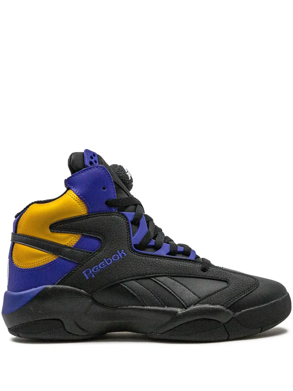 Shaq Attaq "Core Black/Bold Purple/Collegiate Gold" sneakers