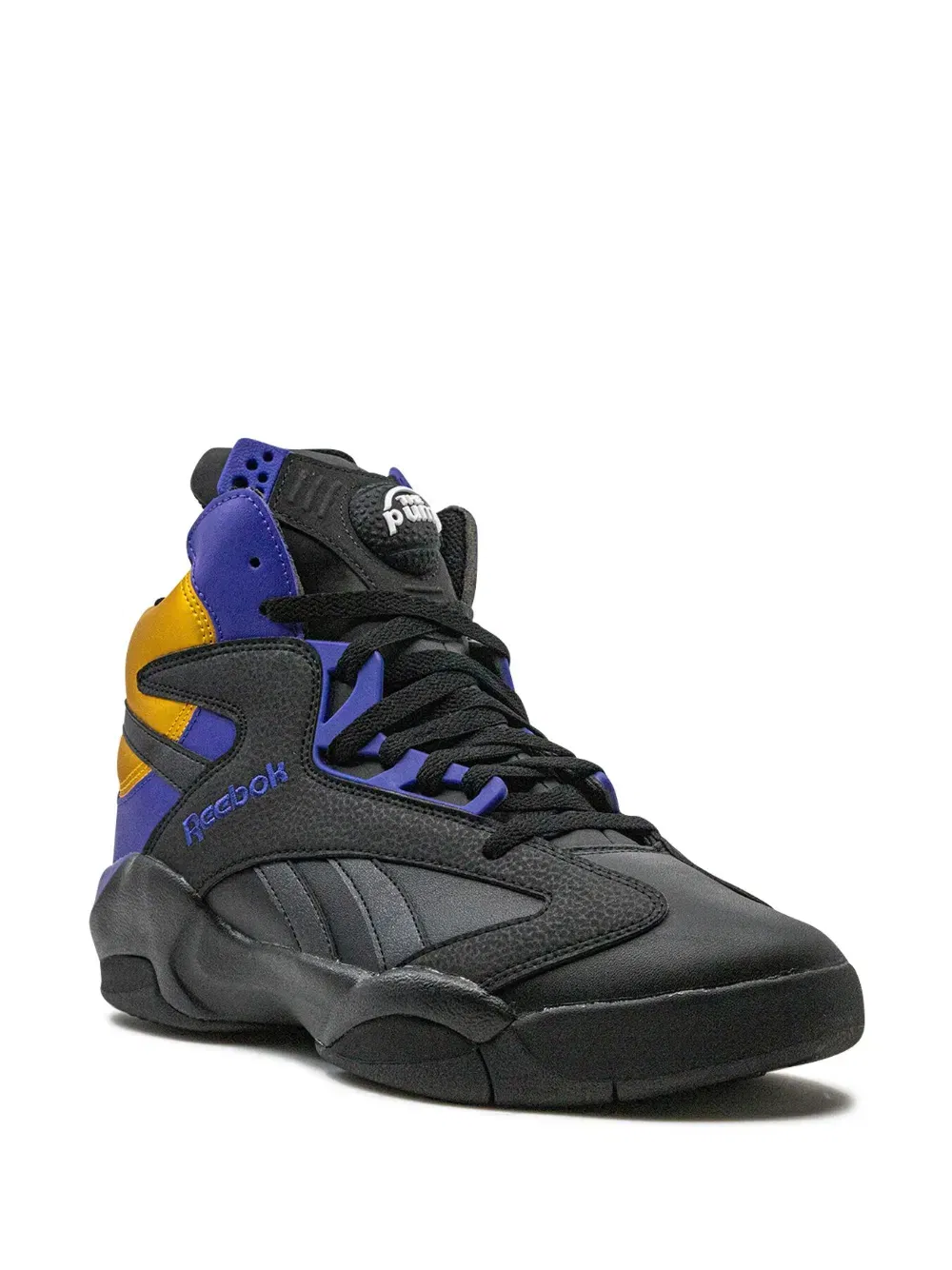 Shaq Attaq "Core Black/Bold Purple/Collegiate Gold" sneakers