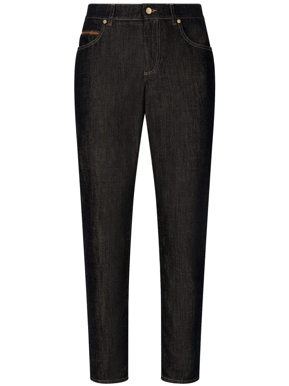 logo-plaque straight-leg jeans
