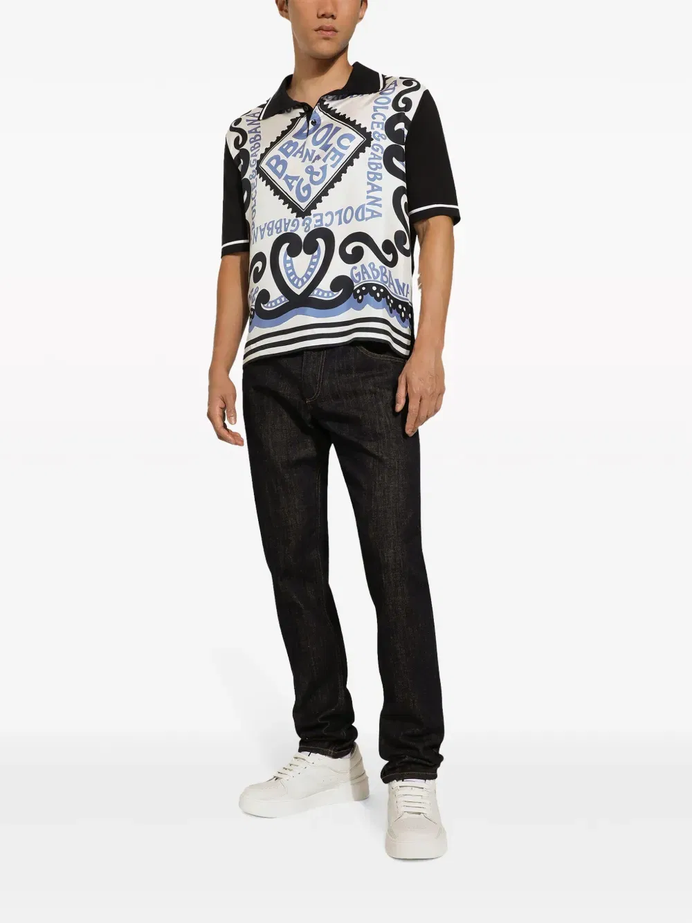 logo-plaque straight-leg jeans