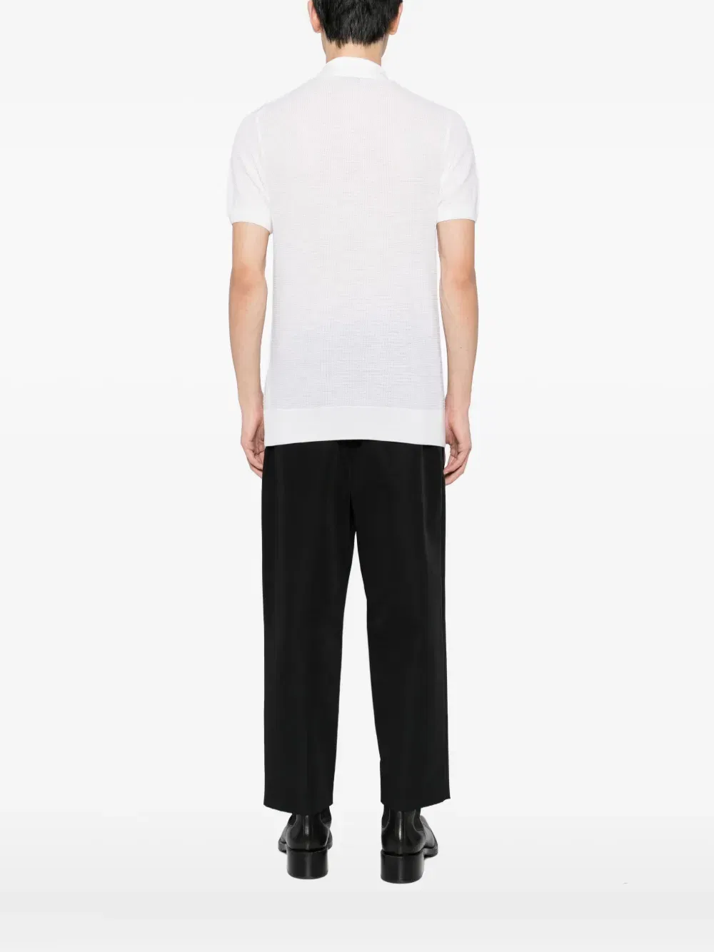 knit polo shirt