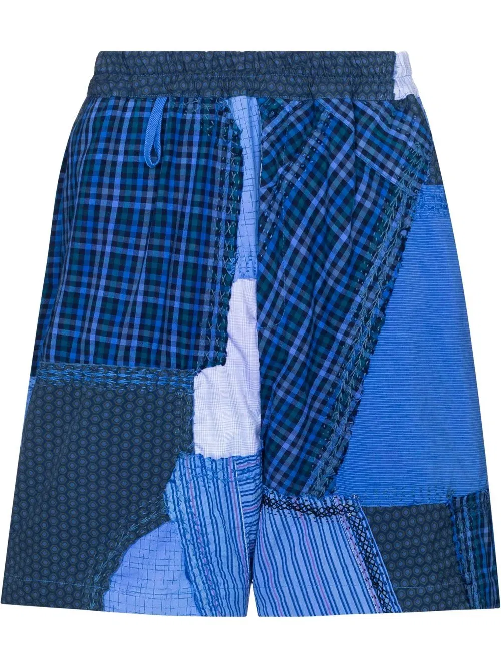 patchwork track shorts