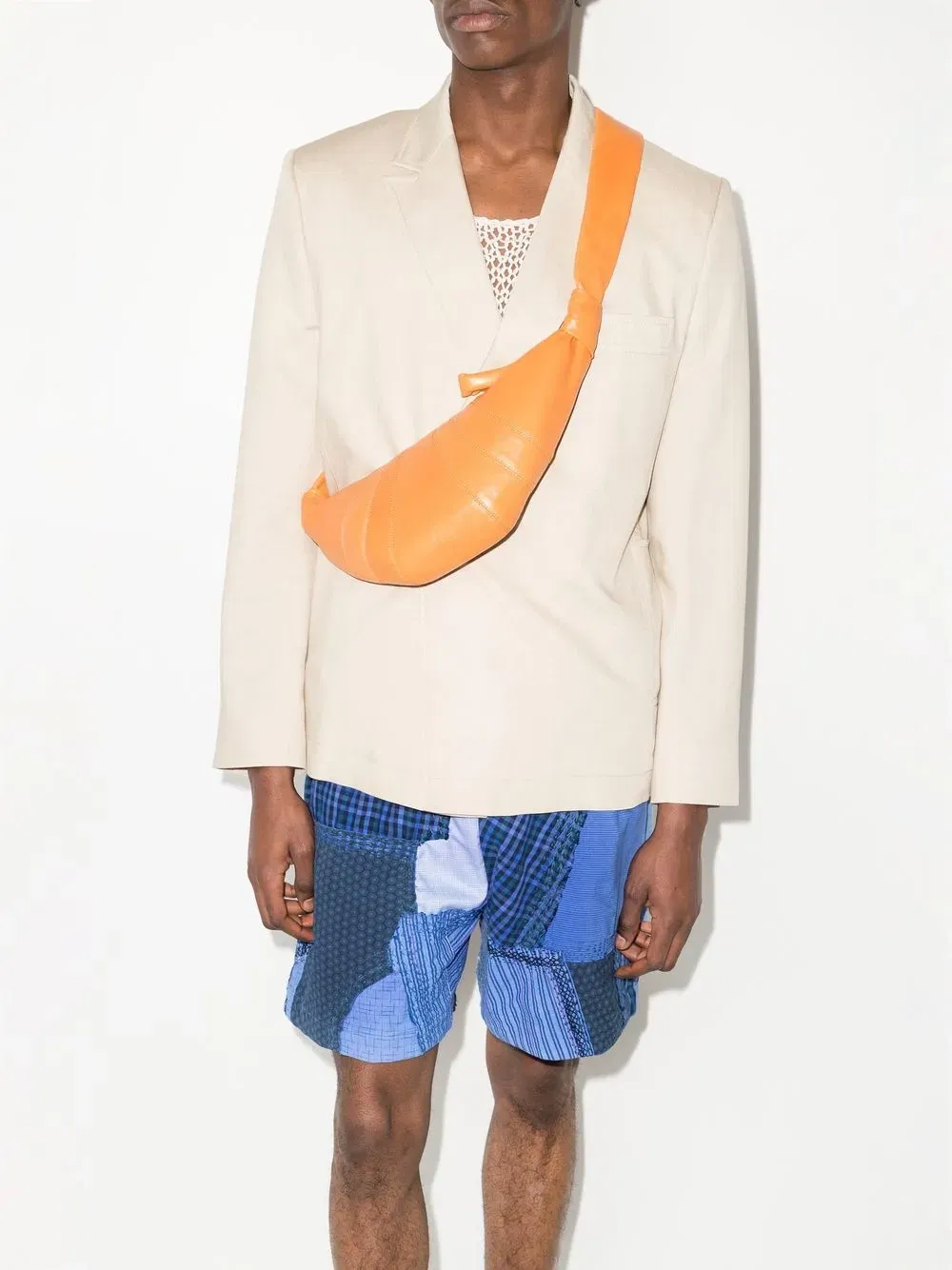patchwork track shorts