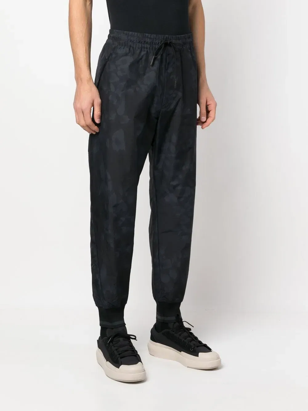 leopard-print tapered-leg track pants