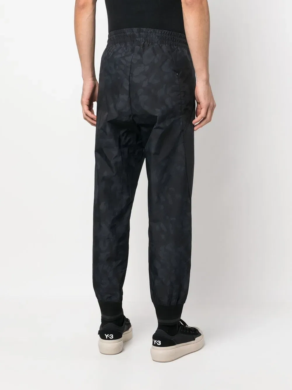 leopard-print tapered-leg track pants