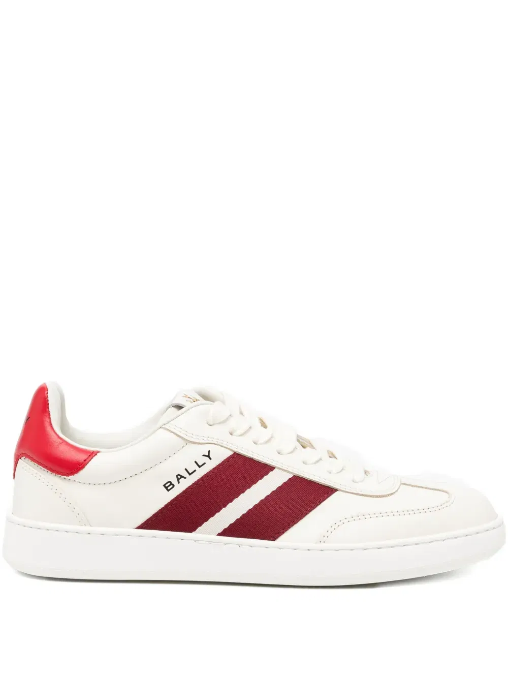 striped lace-up trainers
