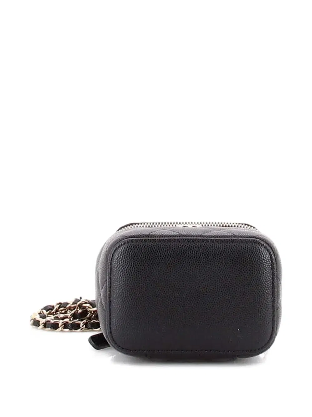 Classic Vanity Case with Chain Quilted Caviar Mini pouch