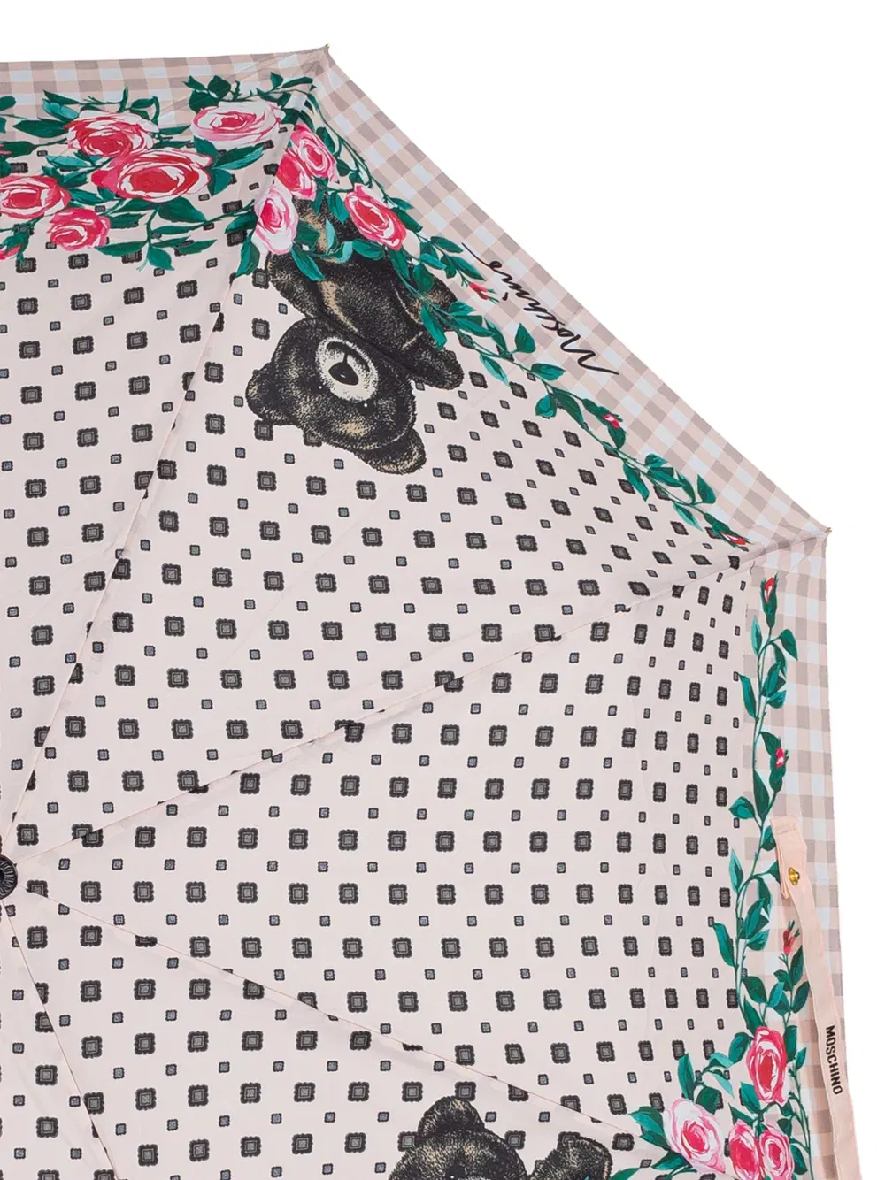 floral bear-print umbrella