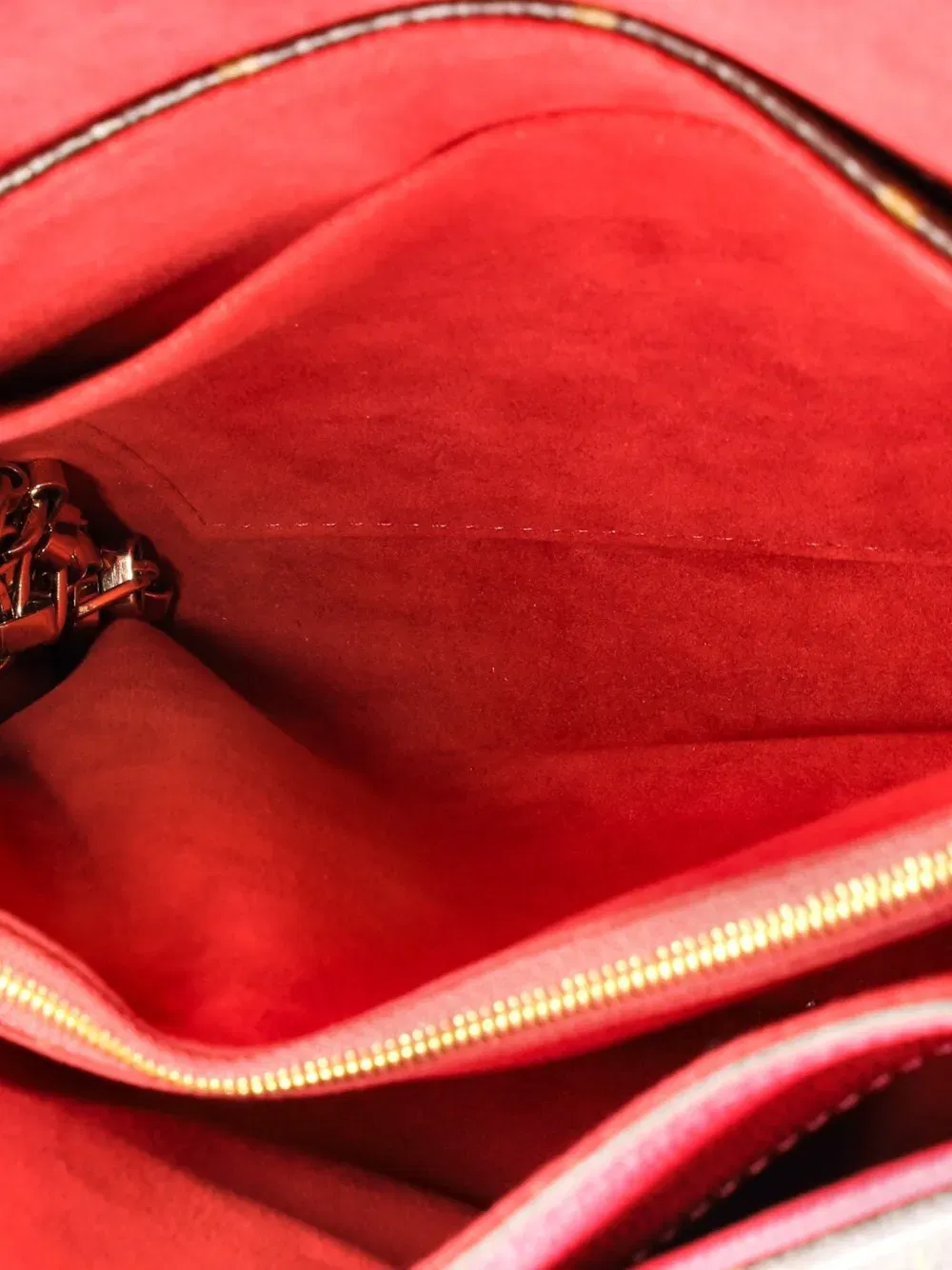 Pallas Chain Monogram Canvas and Calfskin shoulder bag