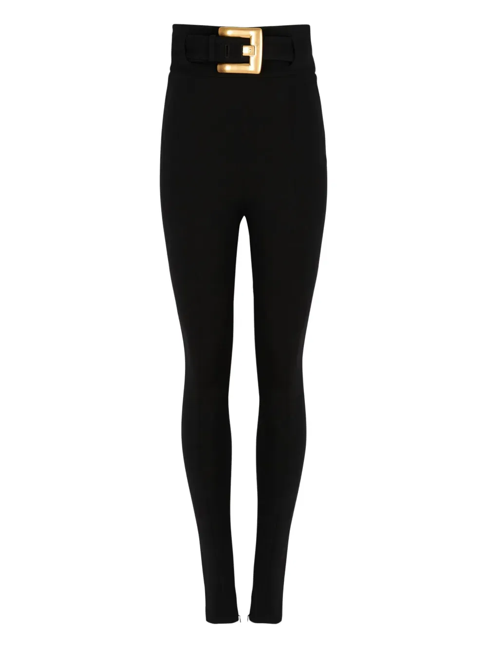 buckle-embellished trousers