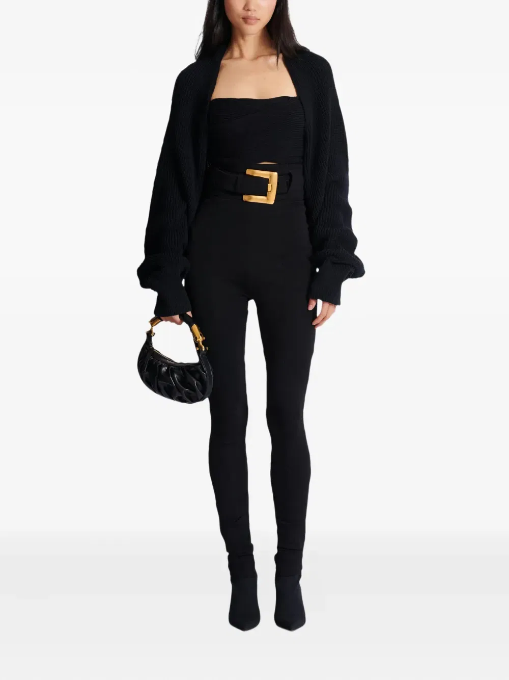 buckle-embellished trousers