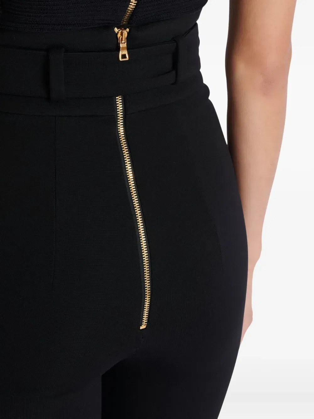 buckle-embellished trousers