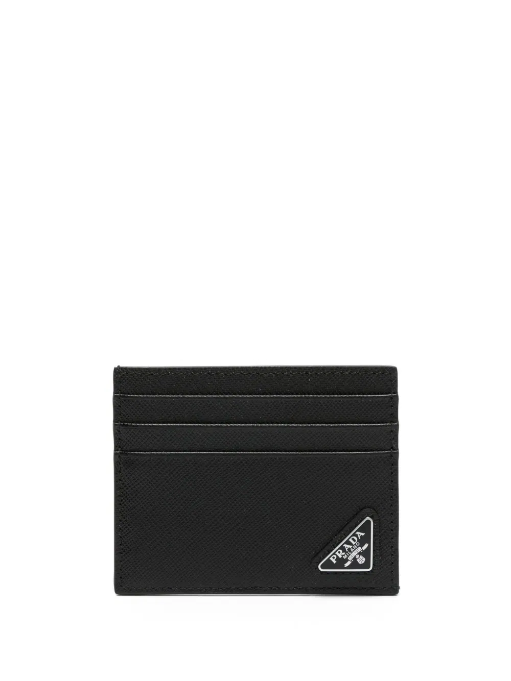triangle-logo leather cardholder