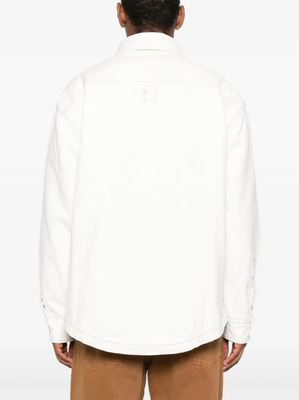 contrast-stitch shirt jacket