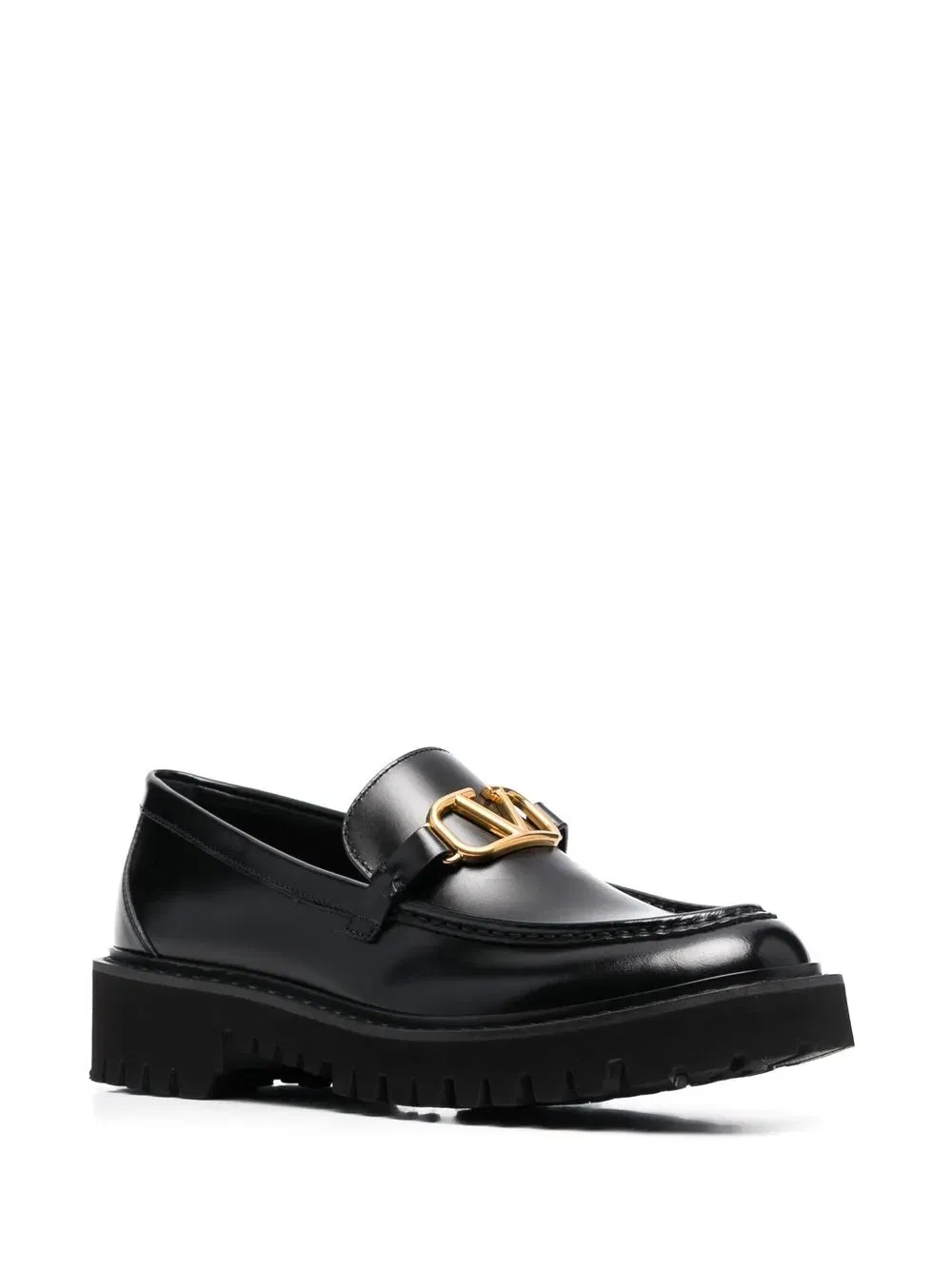 VLogo Signature leather loafers