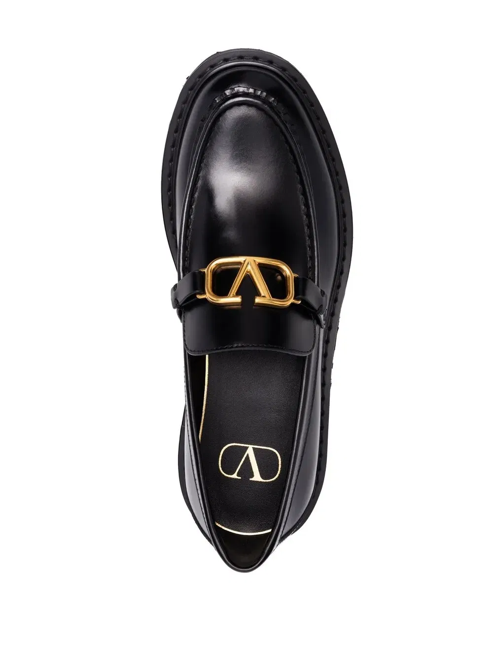 VLogo Signature leather loafers