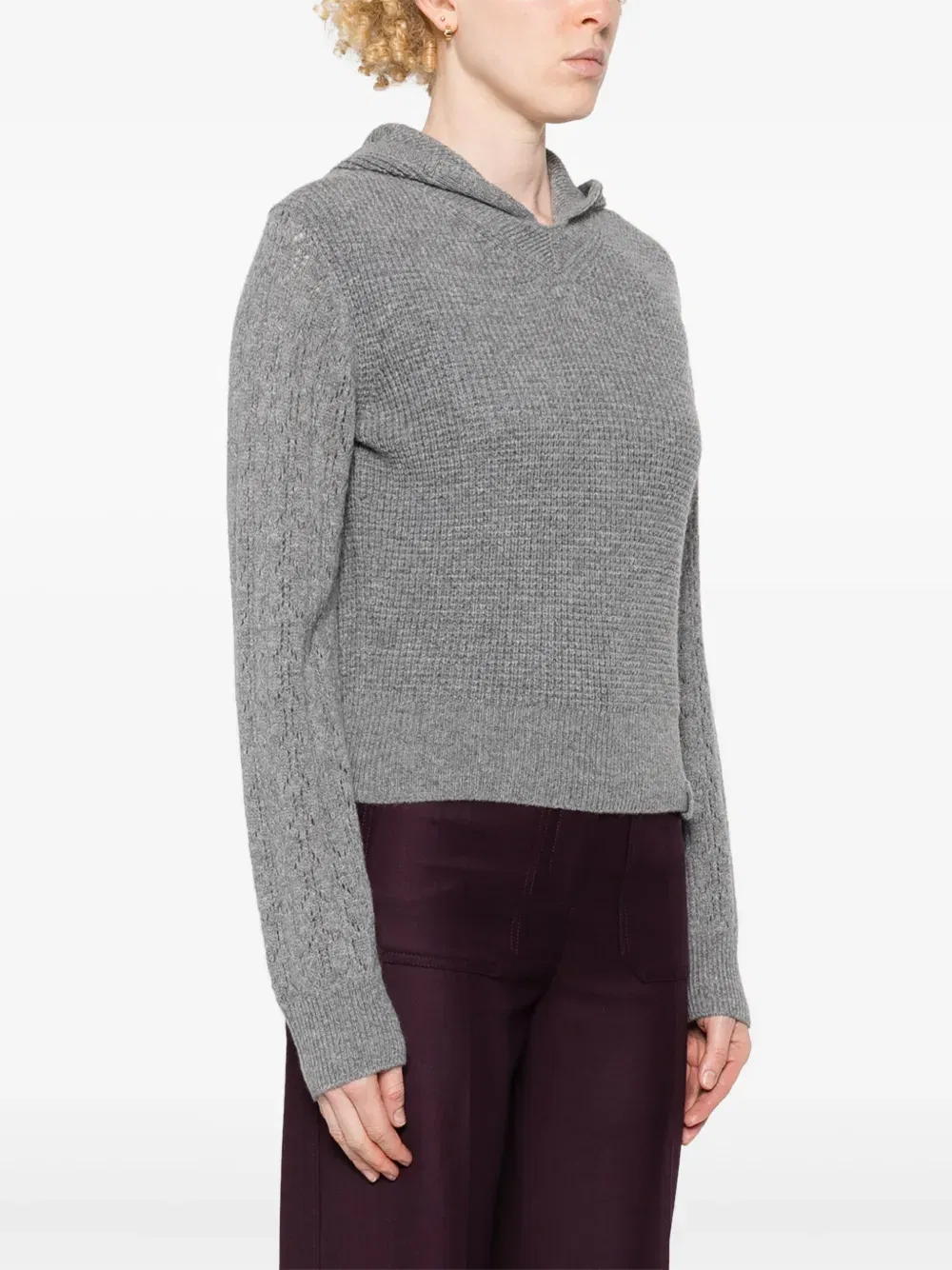 hooded wool jumper