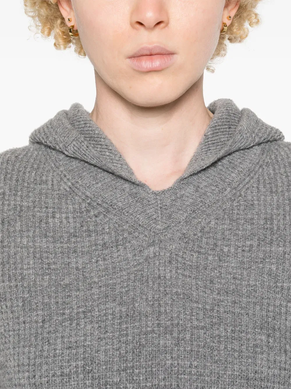 hooded wool jumper