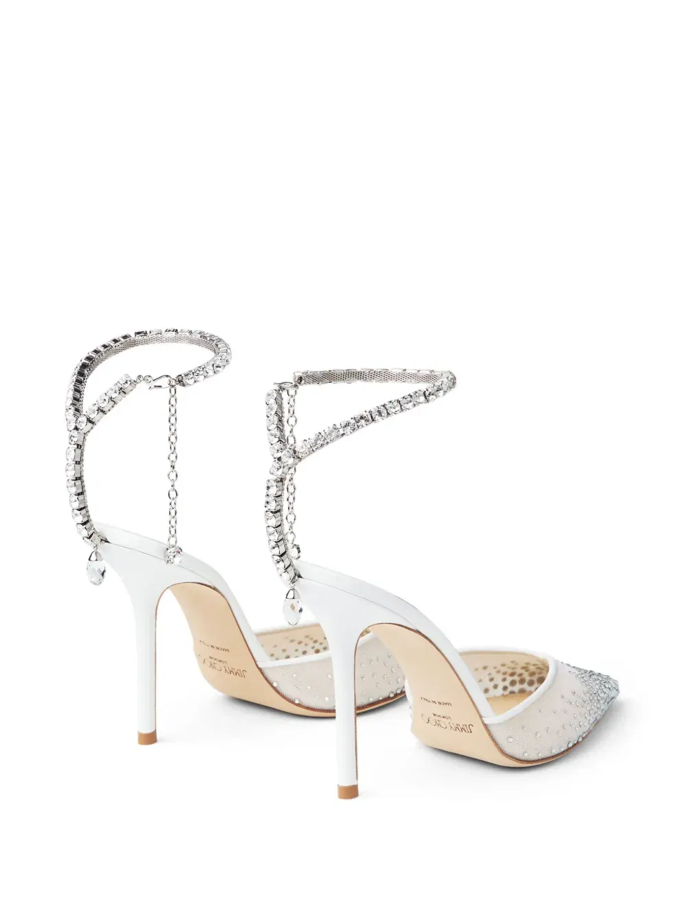 100mm Saeda crystal-embellished pumps